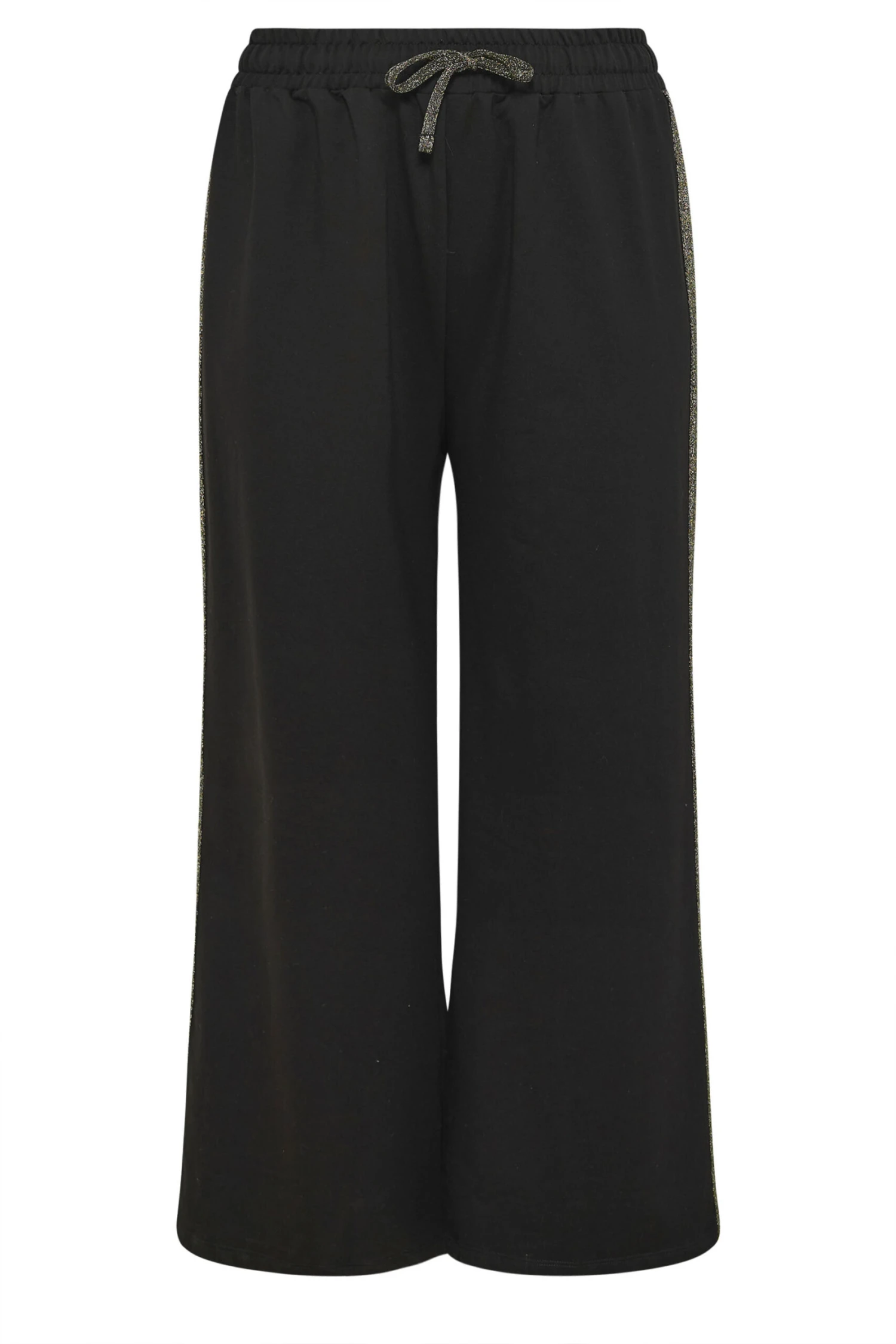 YOURS Curve Pantalon De Jogging Large à Rayures Latérales Noires Scintillantes 7 YOURS Curve Pantalon De Jogging Large à Rayures Latérales Noires Scintillantes – Image 5