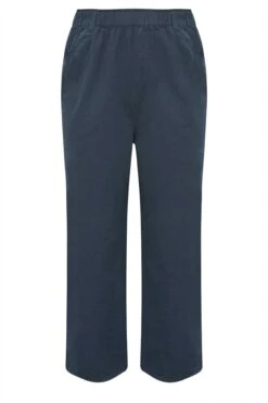 YOURS - Pantalon Bleu Marine En Coton Wide Leg 13 YOURS - Pantalon Bleu Marine En Coton Wide Leg -Evans Boutique 1490d79c e417 40 143336 X