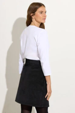 M&Co Black Cord Midi A-Line Skirt 11 M&Co Black Cord Midi A-Line Skirt -Evans Boutique 14a20883 f330 4f 502573 C