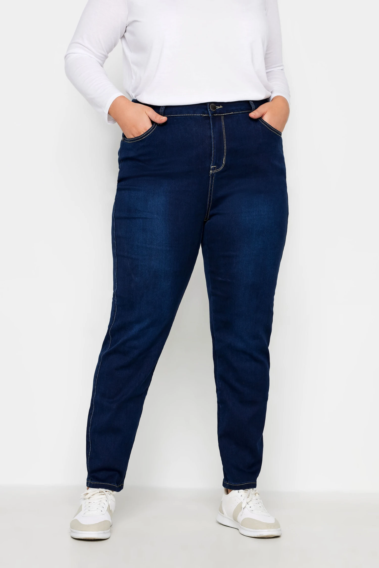 Evans Dark Blue Stitch Detail Skinny Jeans 3 Evans Dark Blue Stitch Detail Skinny Jeans