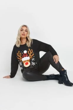 YOURS Curve Sweat-shirt à Slogan « Joyeux Noël » Avec Motif Renne Noir 9 YOURS Curve Sweat-shirt à Slogan « Joyeux Noël » Avec Motif Renne Noir -Evans Boutique 14c87b55 7bc5 42 303817 B