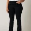 EVANS Curve Black Denim Bootcut Jeans