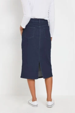 M&Co Indigo Blue Midi Denim Skirt 11 M&Co Indigo Blue Midi Denim Skirt -Evans Boutique 15d2df96 0ffe 43 502183 C