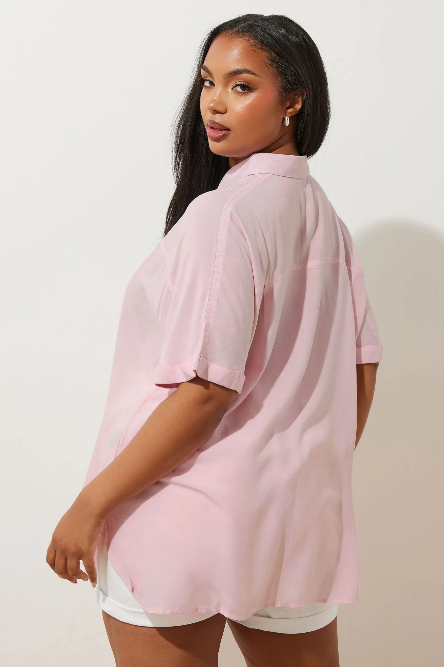 YOURS - Chemisier Rose Pâle Délavé Style Chambray 5 YOURS - Chemisier Rose Pâle Délavé Style Chambray – Image 3