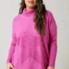EVANS Curve Pink Knitted Star Roll Neck Jumper 2 EVANS Curve Pink Knitted Star Roll Neck Jumper -Evans Boutique 162556f5 5a9b 49 615520 D