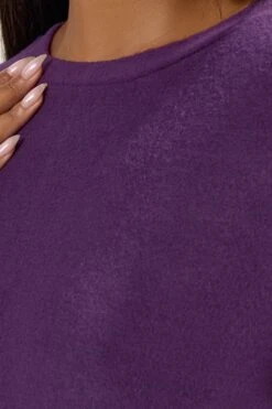 YOURS Curve Pull Doux Au Toucher Violet 10 YOURS Curve Pull Doux Au Toucher Violet -Evans Boutique 1781cb50 e452 41 303837 D