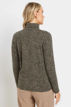 LTS Tall Brown Animal Print Soft Touch Roll Neck Jumper 9 LTS Tall Brown Animal Print Soft Touch Roll Neck Jumper -Evans Boutique 17c00558 5965 4a 355491 C