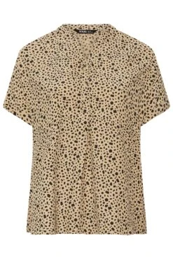 YOURS - Chemisier Marron à Pois Manches Courtes 11 YOURS - Chemisier Marron à Pois Manches Courtes -Evans Boutique 17ebd05b 8415 4c 174999 X