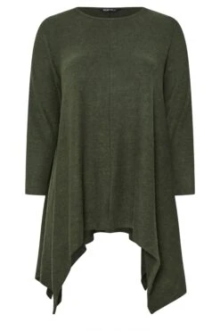 YOURS - Top Vert Kaki Ourlet Roulanté Manches Longues 11 YOURS - Top Vert Kaki Ourlet Roulanté Manches Longues -Evans Boutique 184d41c2 ef61 4e 322188 X