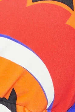 STAR Blue Abstract Print Triangle Bikini Top -Evans Boutique 1895807c cf4e 4b 110733 Z