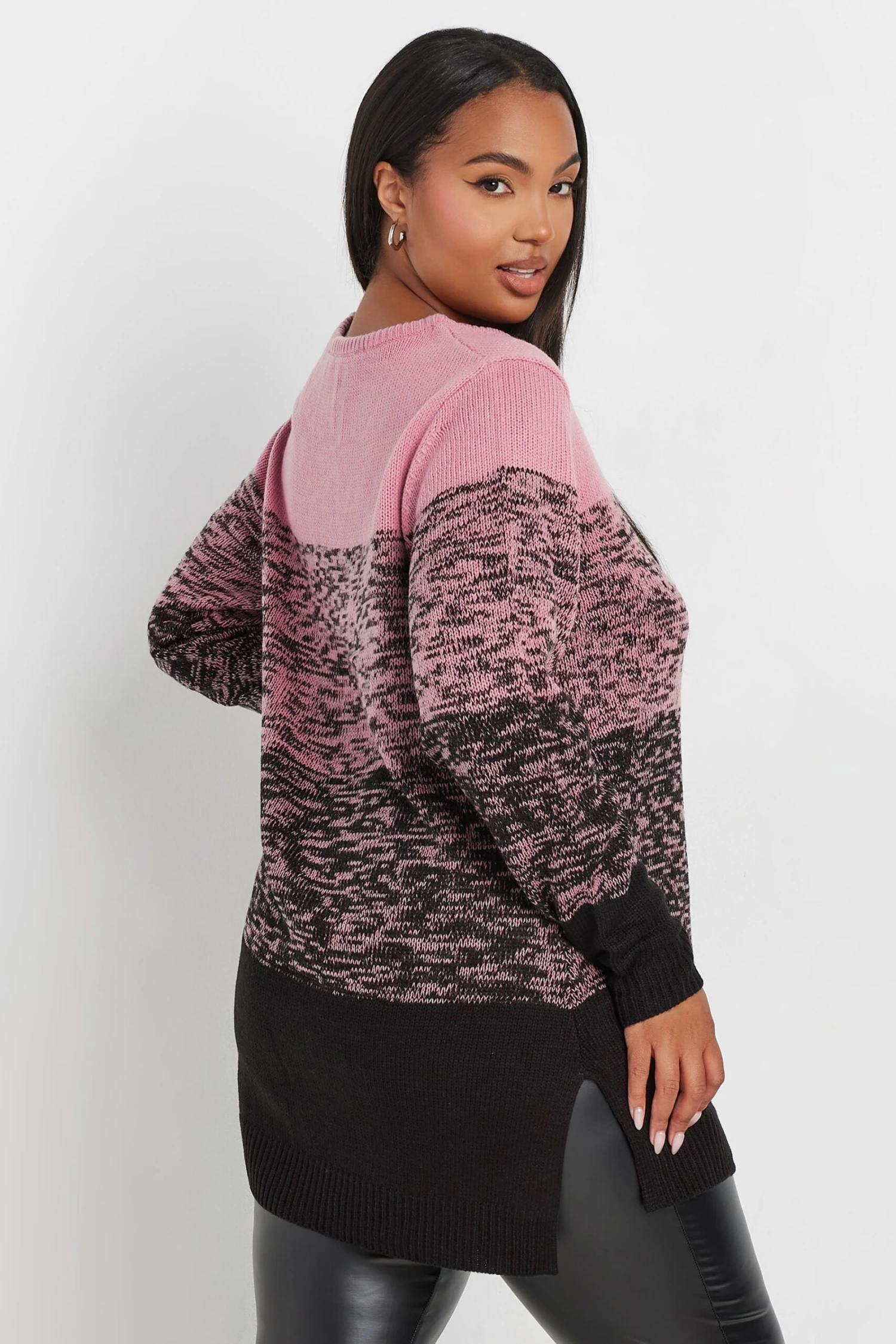 YOURS - Pull En Maille Rose Block De Couleur 5 YOURS - Pull En Maille Rose Block De Couleur – Image 3