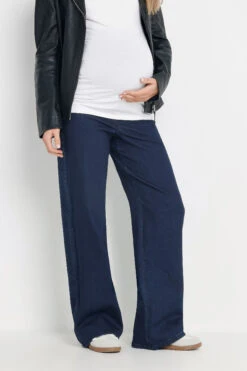 LTS Tall Maternity Dark Blue Wide Leg Jeans -Evans Boutique 19530652 02cb 42 198130 B