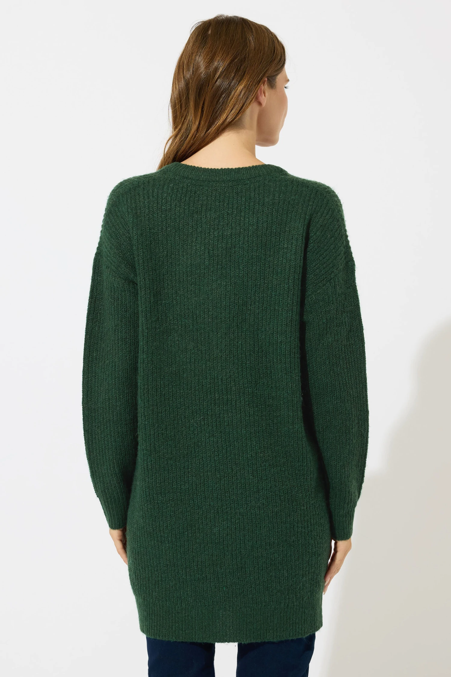 M&Co Green V-Neck Tunic Jumper 6 M&Co Green V-Neck Tunic Jumper – Image 4