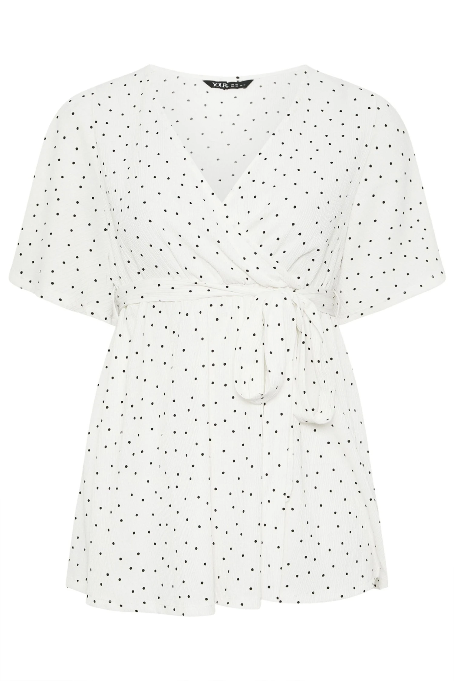 YOURS - Top Blanc Volanté Cache-Coeur à Pois 8 YOURS - Top Blanc Volanté Cache-Coeur à Pois – Image 6