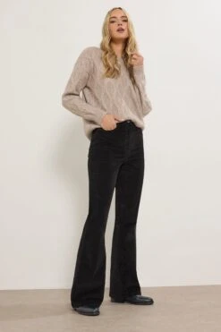LTS Tall Black Cord Flare Jeans