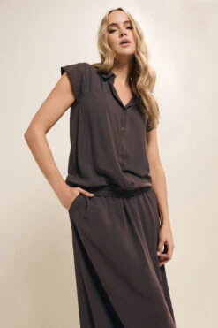 LTS Tall Chocolate Brown Acid Wash Side Split Maxi Skirt 9 LTS Tall Chocolate Brown Acid Wash Side Split Maxi Skirt -Evans Boutique 19bda3b9 2156 4e 355980 D