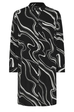 YOURS - Chemisier Long Noir & Blanc Tourbillons 17 YOURS - Chemisier Long Noir & Blanc Tourbillons -Evans Boutique 19d41078 fa87 42 330594 X