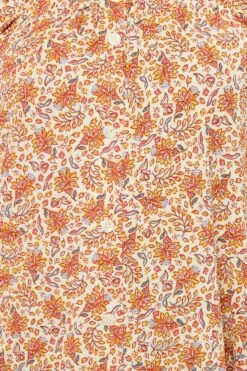 YOURS - Top Bardot Volanté Orange Texturé Floral 10 YOURS - Top Bardot Volanté Orange Texturé Floral -Evans Boutique 19e8451c 726b 42 322680 D