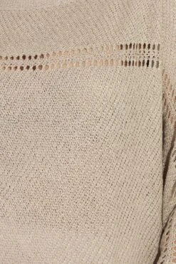 YOURS - Pull Marron En Maille Manches Chauve-Souris 10 YOURS - Pull Marron En Maille Manches Chauve-Souris -Evans Boutique 1a1377ed 31ff 41 280522 D