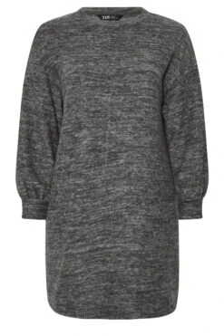 YOURS Curve Robe Pull Courte Grise Douce Au Toucher 11 YOURS Curve Robe Pull Courte Grise Douce Au Toucher -Evans Boutique 1a455b12 35e0 4d 303802 X