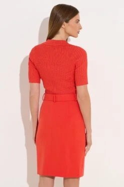 STAR Orange Zip Detail Belted Skirt 11 STAR Orange Zip Detail Belted Skirt -Evans Boutique 1a735623 f4f7 4e 110845 C