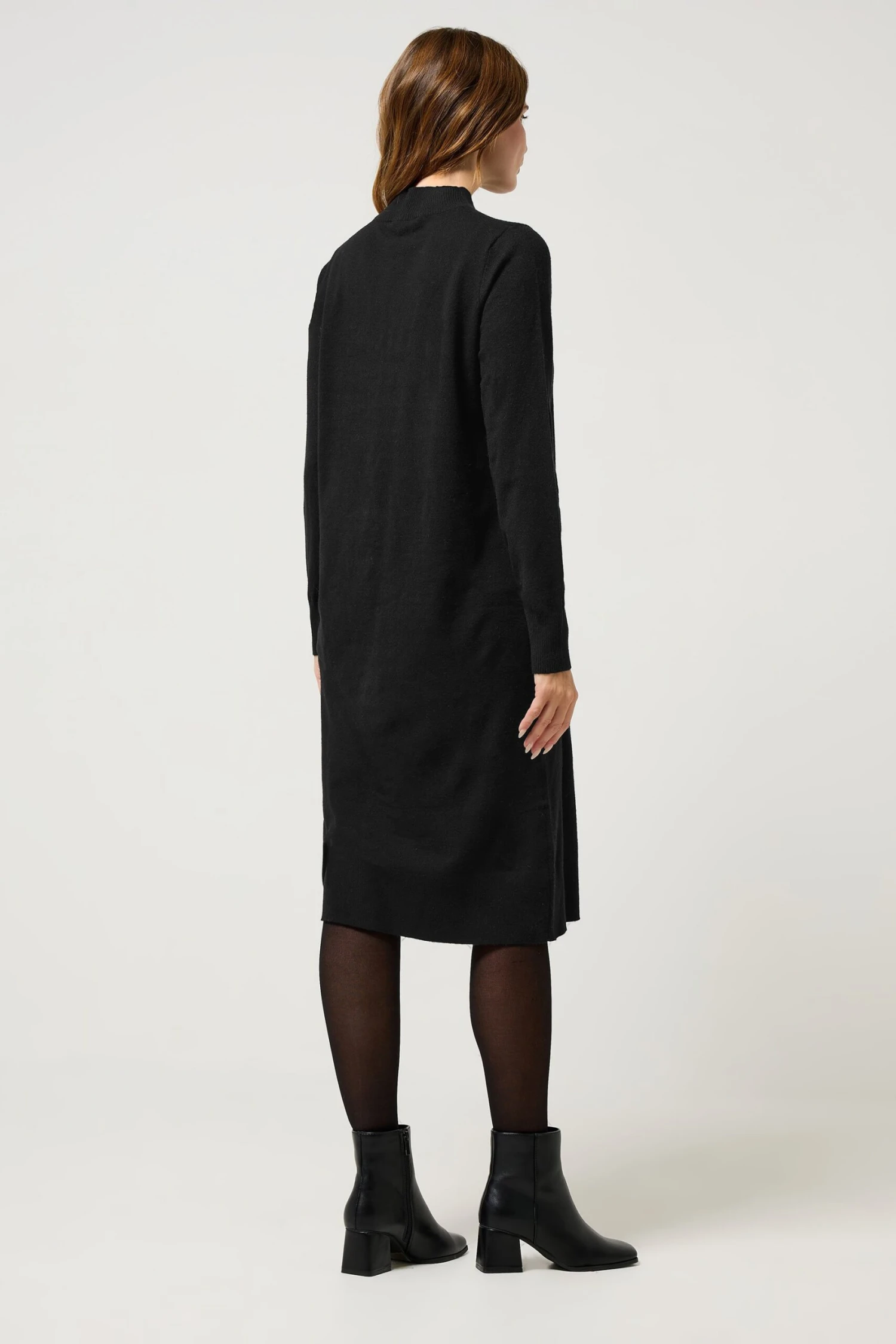 M&Co Black Funnel Neck Jumper Dress 4 M&Co Black Funnel Neck Jumper Dress – Image 3