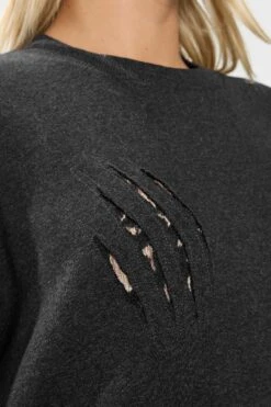 YOURS Curve Robe Sweat-shirt Grise à Imprimé Léopard 10 YOURS Curve Robe Sweat-shirt Grise à Imprimé Léopard -Evans Boutique 1a9228fb 93b4 40 304443 D