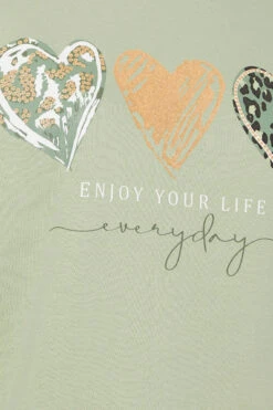 YOURS - Robe-Pull Verte Pastel Manches Longues 'Enjoy Your Life' -Evans Boutique 1b4b313b 76b6 41 304041 Z