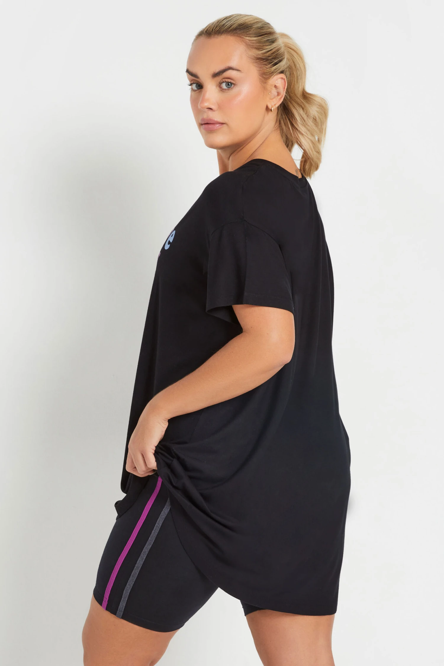 YOURS ACTIVE - Top Noir 'Positive Energy' Manches Courtes 8 YOURS ACTIVE - Top Noir 'Positive Energy' Manches Courtes – Image 6