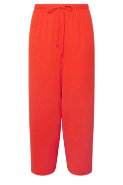 YOURS Curve Pantalon Large Orange à Taille Nouée -Evans Boutique 1ba698be b1dc 4c 175241 X