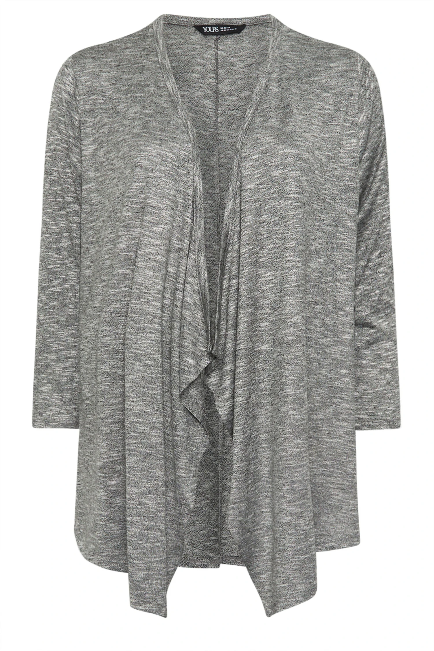 YOURS - Cardigan Midaxi Gris Design Cascade 7 YOURS - Cardigan Midaxi Gris Design Cascade – Image 5