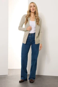 LTS Tall Cream Marl Crew Neck Button Cardigan 10 LTS Tall Cream Marl Crew Neck Button Cardigan -Evans Boutique 1c9c1d73 e0ea 48 356040 C