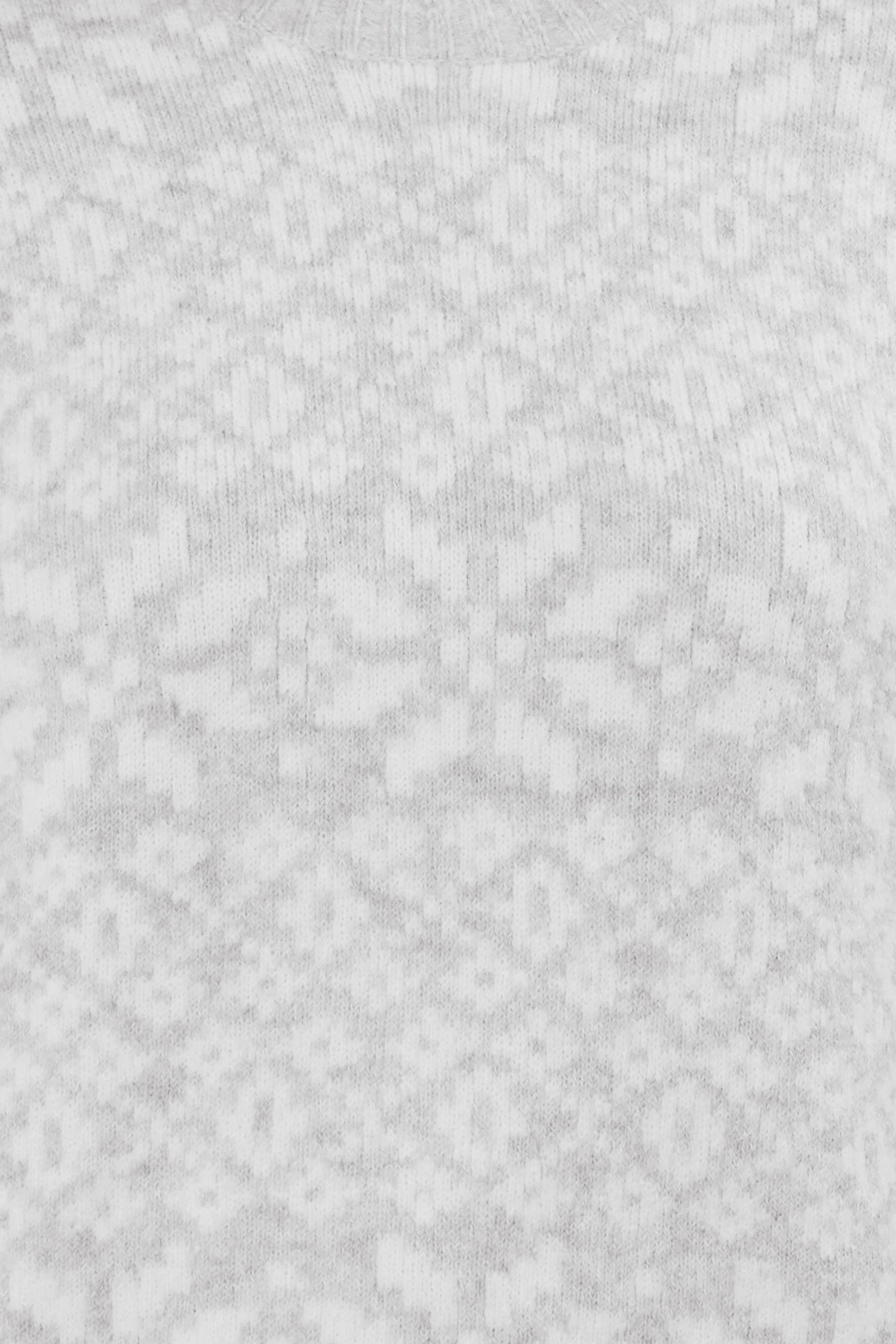 EVANS Curve Grey & White Fairisle Knitted Jumper 7 EVANS Curve Grey & White Fairisle Knitted Jumper – Image 5