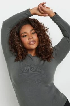 YOURS - Top Gris Thermique En Jersey Manches Longues 10 YOURS - Top Gris Thermique En Jersey Manches Longues -Evans Boutique 1db1b8ec 4bf3 44 147229 D