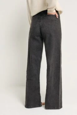 LTS Tall Dark Grey Washed Wide Leg Jeans 14 LTS Tall Dark Grey Washed Wide Leg Jeans -Evans Boutique 1dc290bd ad22 42 356266 E
