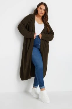 YOURS - Cardigan Maxi En Maille Marron