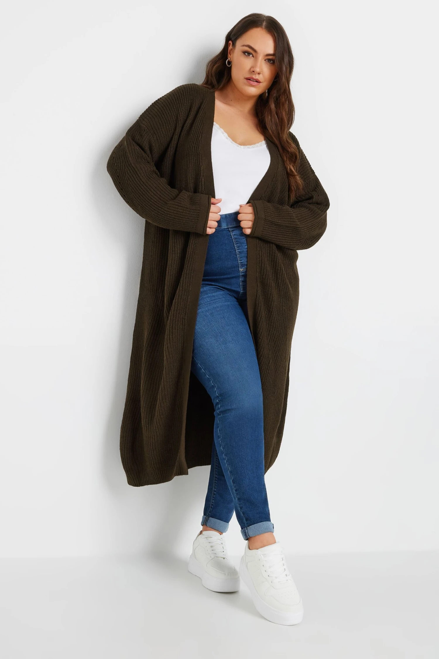 YOURS - Cardigan Maxi En Maille Marron 3 YOURS - Cardigan Maxi En Maille Marron