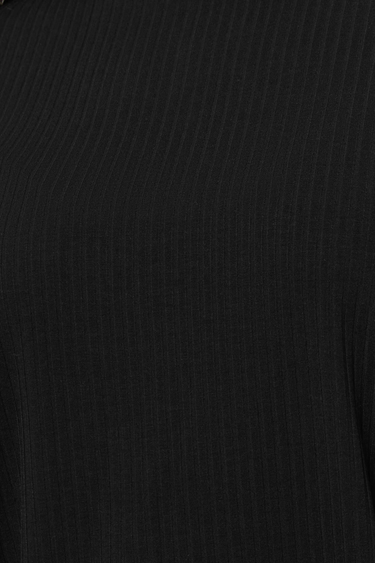 Top Noir Volanté Style Nervuré 6 Top Noir Volanté Style Nervuré – Image 4