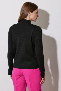 STAR Black Button Detail Knitted Jumper 12 STAR Black Button Detail Knitted Jumper -Evans Boutique 1e671c64 11c6 44 110621 D