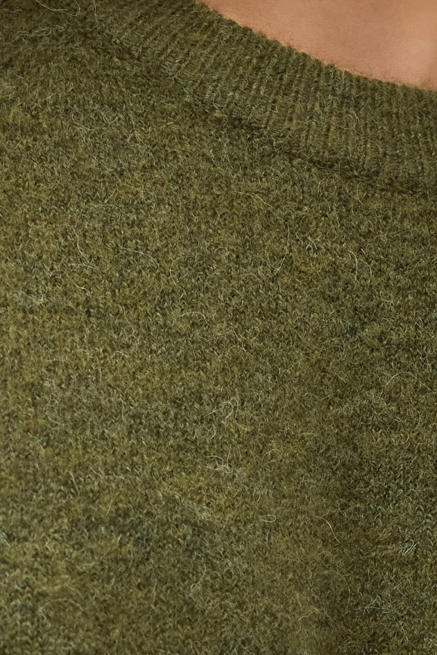 LTS PREMIUM Tall Olive Green Knitted Jumper 6 LTS PREMIUM Tall Olive Green Knitted Jumper – Image 4