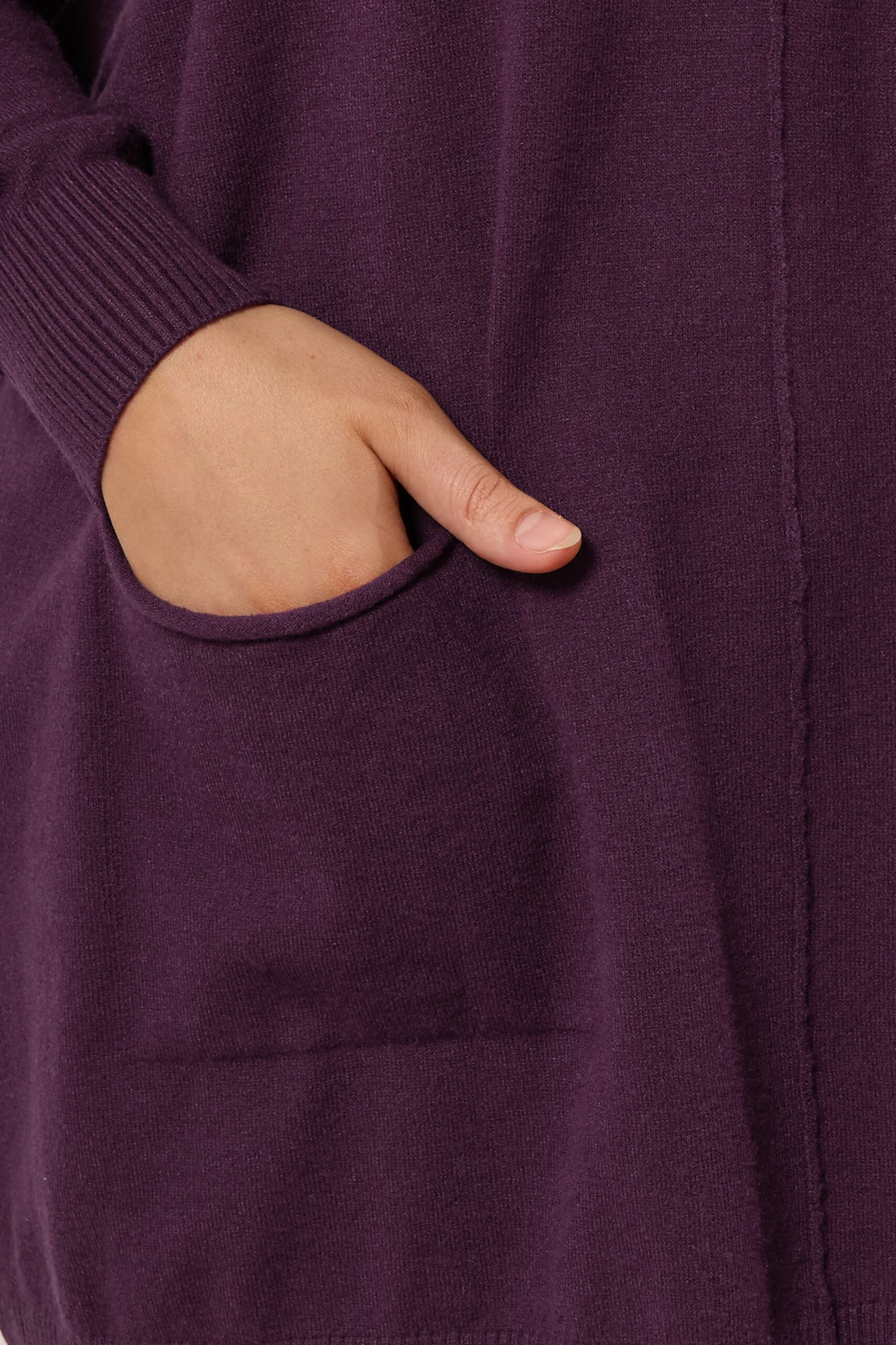 EVANS Curve Purple Soft Touch Front Seam Jumper 8 EVANS Curve Purple Soft Touch Front Seam Jumper – Image 6