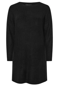 YOURS - Robe-Pull Noire En Maille Manches Longues 11 YOURS - Robe-Pull Noire En Maille Manches Longues -Evans Boutique 1fe2651e e954 41 280348 X