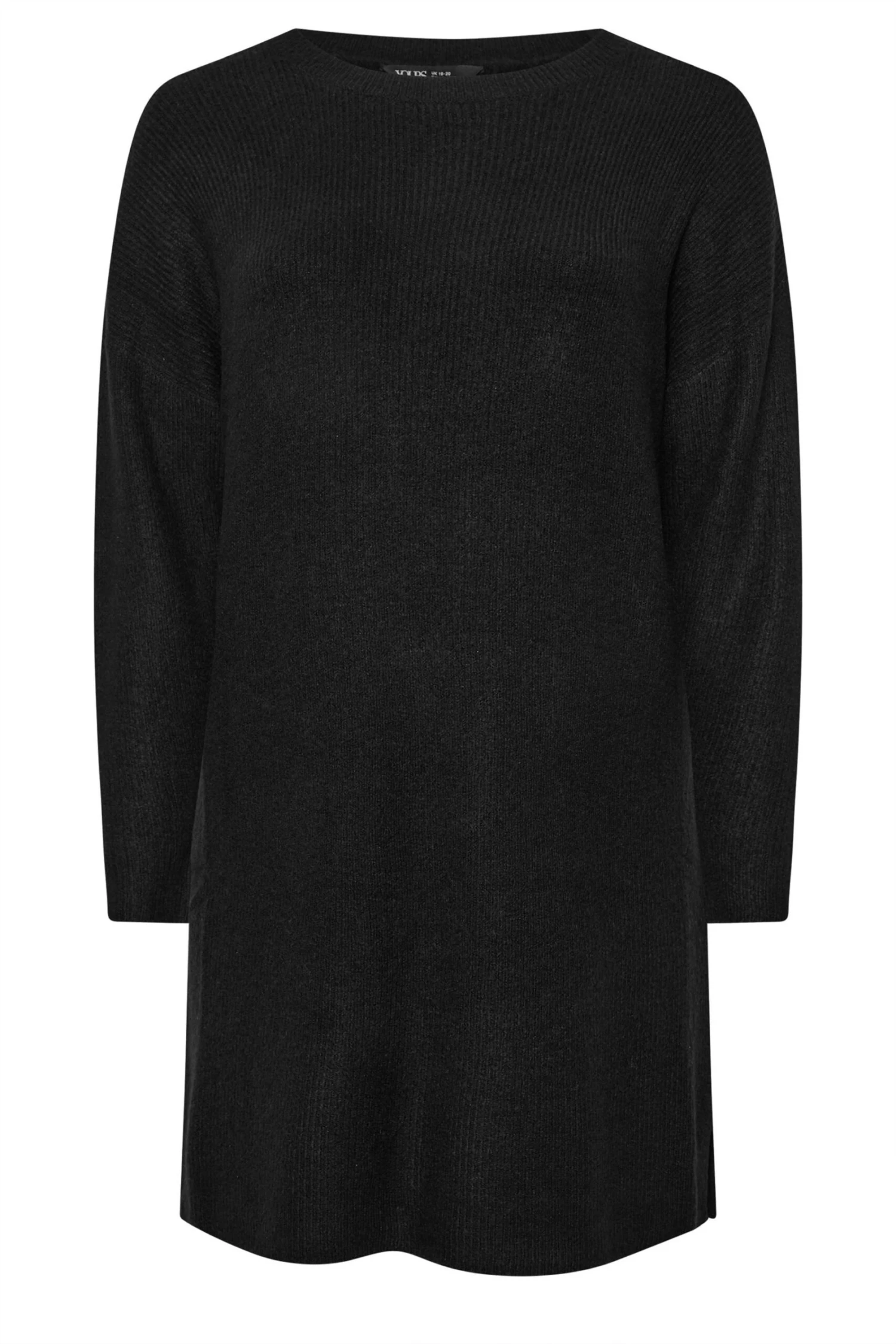 YOURS - Robe-Pull Noire En Maille Manches Longues 7 YOURS - Robe-Pull Noire En Maille Manches Longues – Image 5