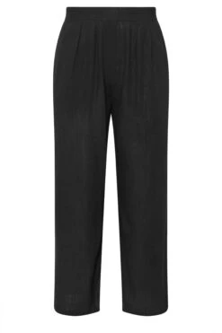 YOURS Curve Pantalon Noir En Lin à Plis Sur Le Devant 13 YOURS Curve Pantalon Noir En Lin à Plis Sur Le Devant -Evans Boutique 200789b9 6e4c 43 310019 X