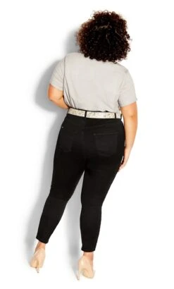 Evans Curve Black Skinny Jeans 15 Evans Curve Black Skinny Jeans -Evans Boutique 205498BLACK 3