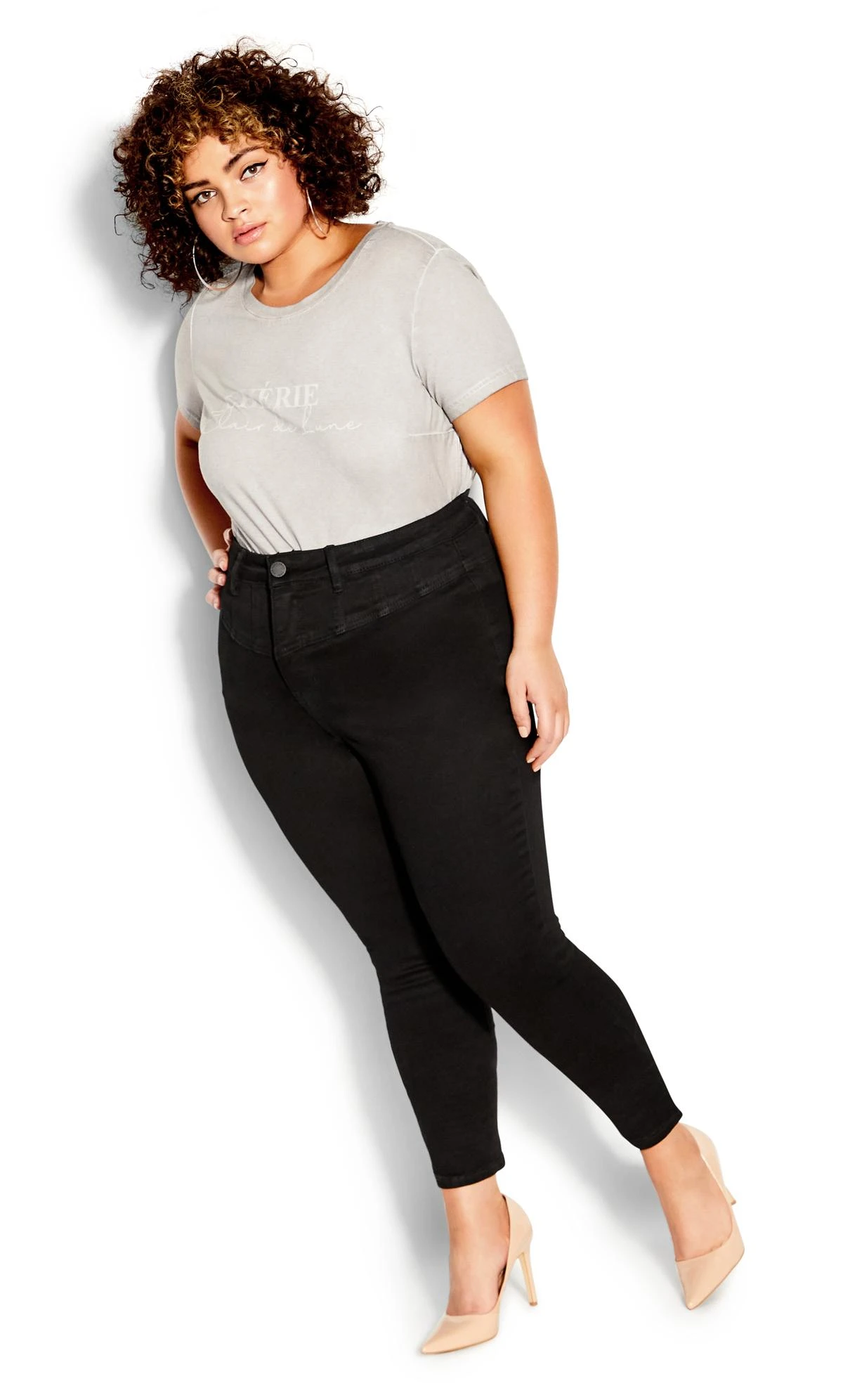 Evans Curve Black Skinny Jeans 8 Evans Curve Black Skinny Jeans – Image 6