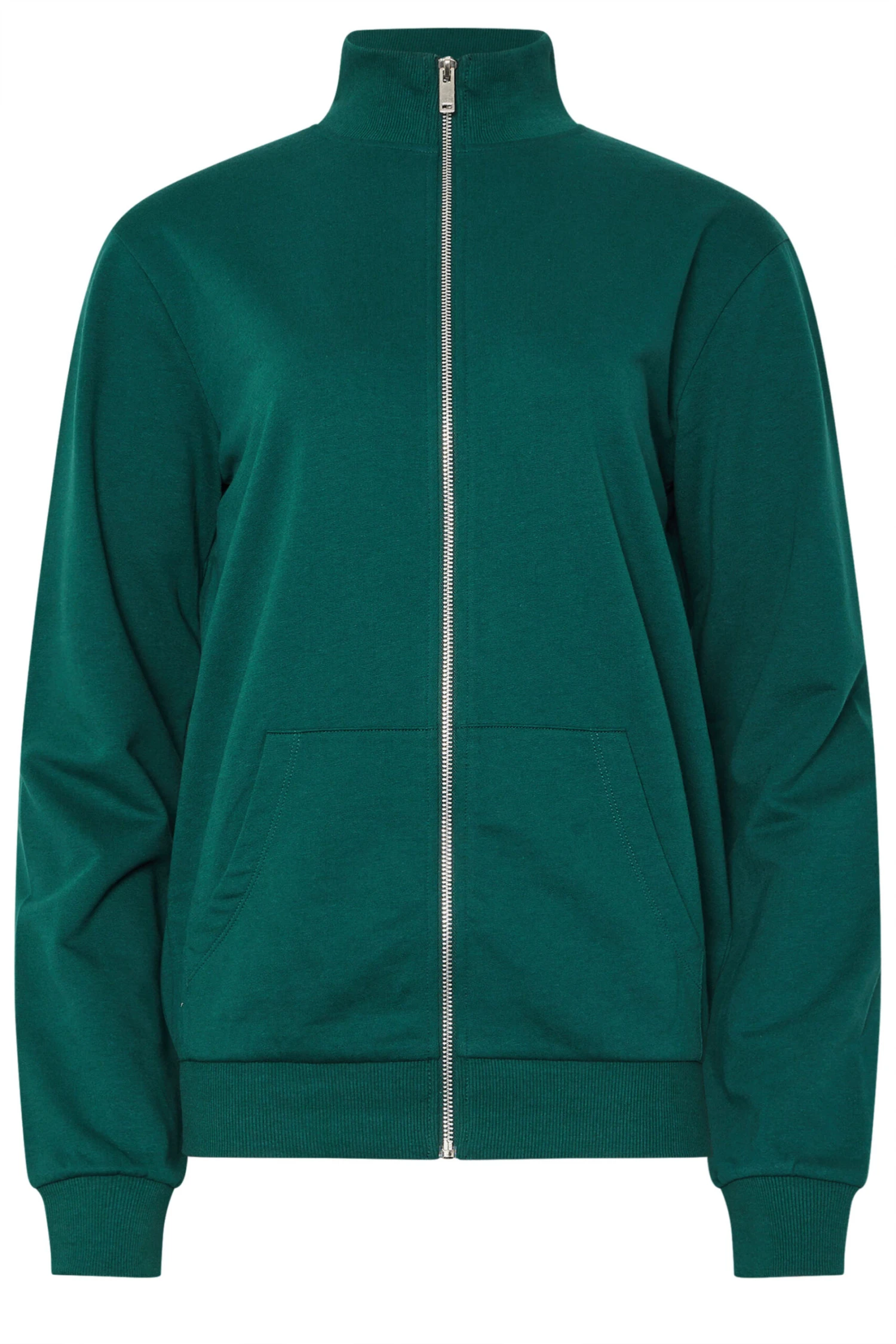 LTS Tall Green Jersey Funnel Zip Sweatshirt 7 LTS Tall Green Jersey Funnel Zip Sweatshirt – Image 5
