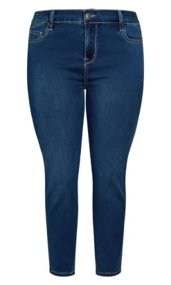 Evans Dark Blue Stitch Detail Skinny Jeans 18 Evans Dark Blue Stitch Detail Skinny Jeans -Evans Boutique 207191AVAVDKWS 6