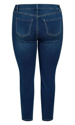 Evans Dark Blue Stitch Detail Skinny Jeans 19 Evans Dark Blue Stitch Detail Skinny Jeans -Evans Boutique 207191AVAVDKWS 7