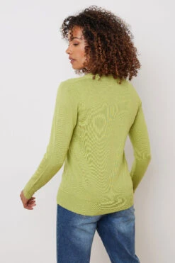 M&Co Green V-Neck Long Sleeve Jumper -Evans Boutique 207f2494 a9f9 42 502415 D